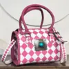Pink & White Checkered