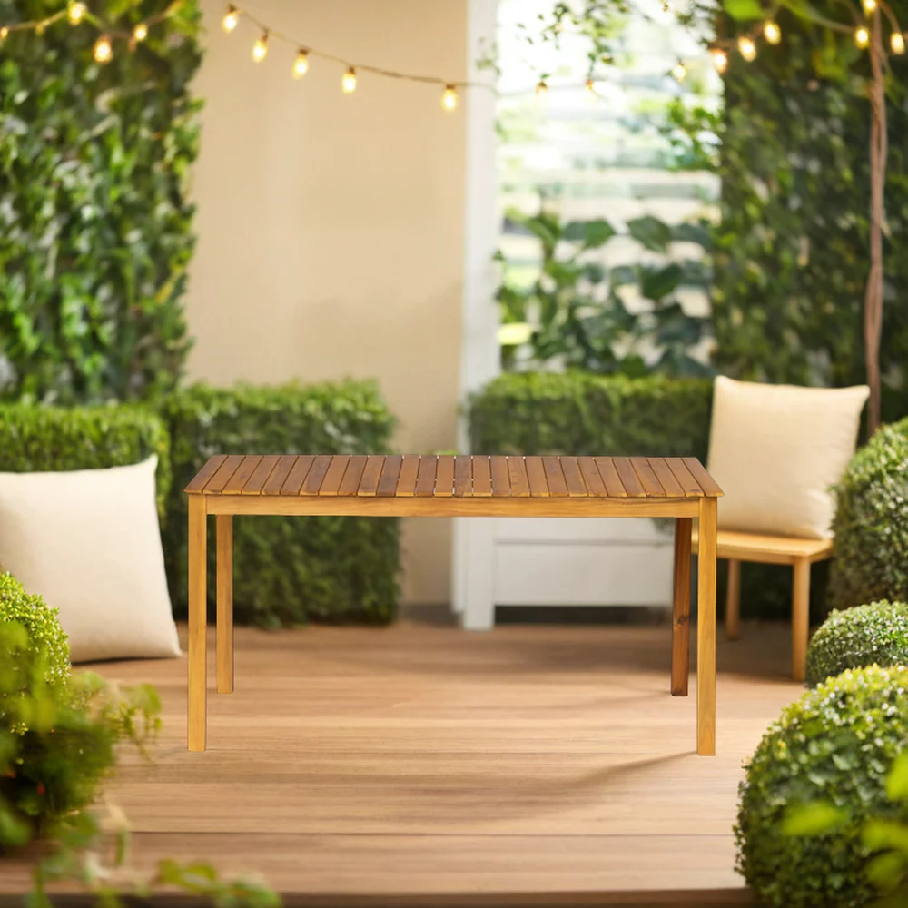 Outdoor Acacia Wood Dining Table 150x90 Size For Garden Set Buy Cheap