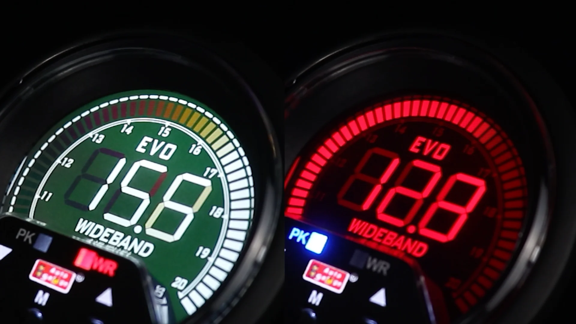 60mm Digital Air Fuel Ratio Wideband AFR Gauge with Warning and Peak