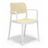 Beige with white trim