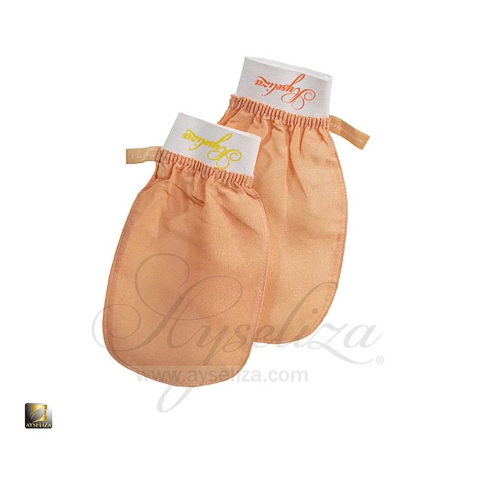 Silk Exfoliating Gloves Raw Hammam Mitt By Ayseliza Soap Kese Tan Dead