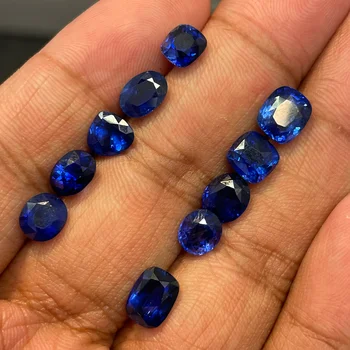 Heated Royal Blue Sapphire Natural Gemstone From Sri Lanka Ceylon Mines Loose Sapphire Step Cut By Real Gems