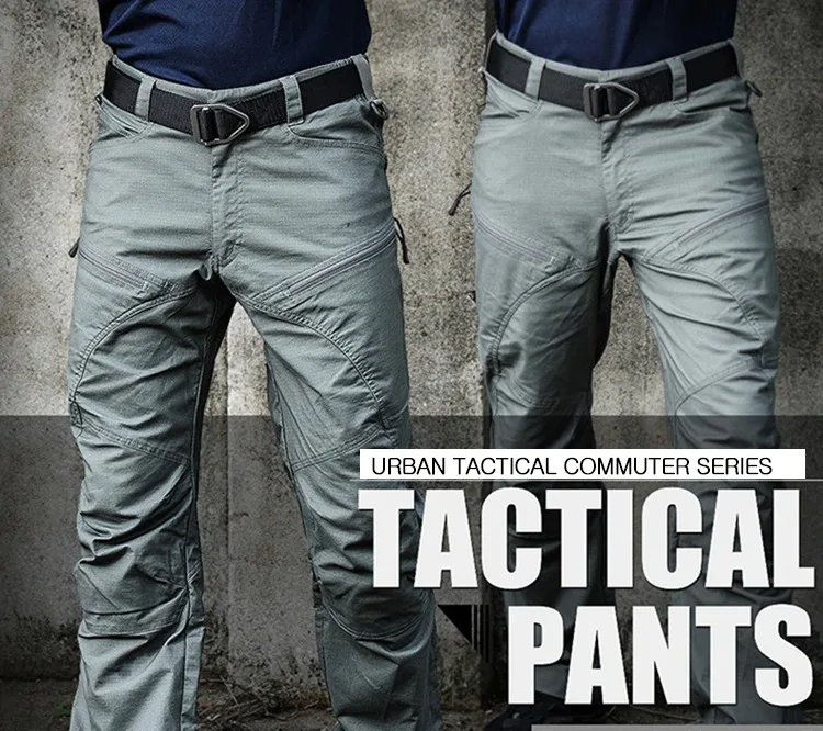 Military Mens Casual Cargo Cotton Tactical Black Work Trousers Loose Airsoft Shooting Hunting