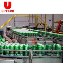 Small PET Energy Drink Beer Juice Aluminum Carbonated Tin Can Filling Sealing Machine Equipment Production Line