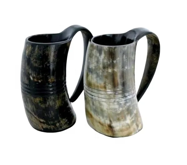 kdjsic Taza de Cuerno de b/úfalo de Buey 100/% Natural Hecha a Mano Tazas vikingas para Beber Cerveza Taza de Cuerno para Beber aut/éntica inspiraci/ón Medieval