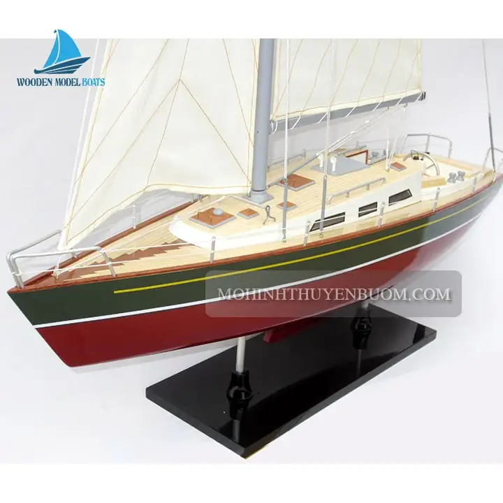 Sailing Boats Omega Painted Model 70L x 18W x 110H Hand Carved Marine Boat Model - Gifts