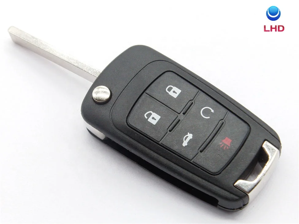 5 Button Folding Entry Car Remote Key Fob Chip Key Case for Chevrolet Camaro Cruze Malibu Sonic GM