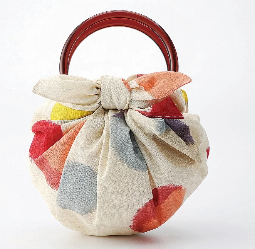 Хлопковая многоразовая Экологически чистая ткань для упаковки подарков Furoshiki, японская упаковочная ткань