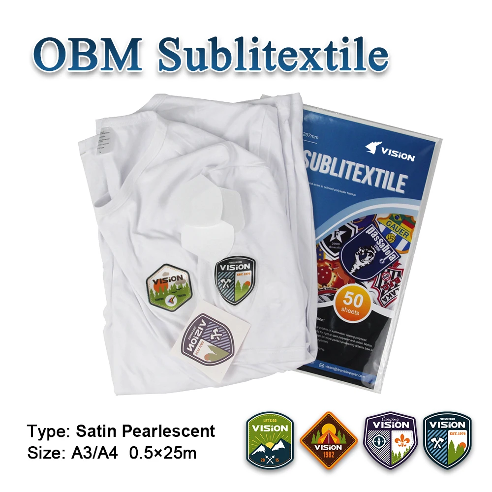OBM Sublitextile Sublimation Paper on Dark Cotton Tshirt