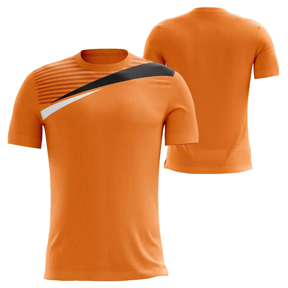 Source Fully Sublimation Color Black And Orange Team Uniform Wear