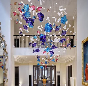 ECOJAS Custom Modern Hotel Dining Lobby Decoration Luxury Project Big Size Chandelier Pendant Light Commercial Lighting