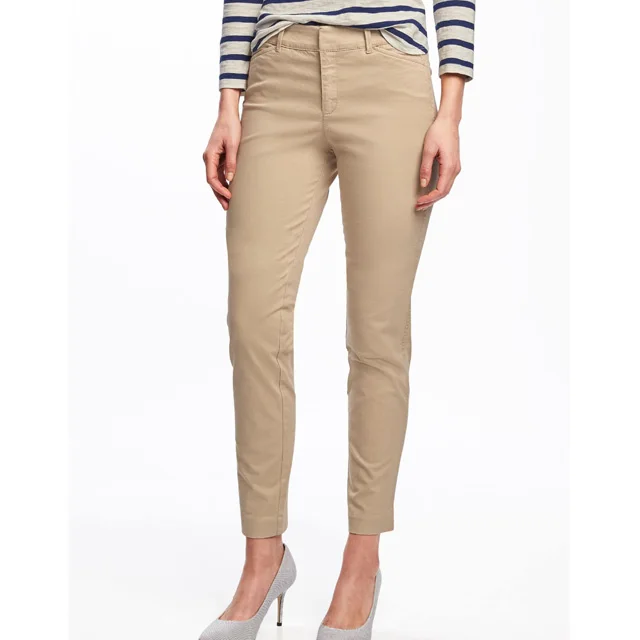 Cotton Chinos Loose Women Jeans Pants 