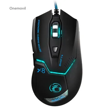 Factory Price Gaming Mouse iMICE X8 LED Colorful Light USB 6 Buttons 3200 DPI Wired Mouse Optical Computer Mouse