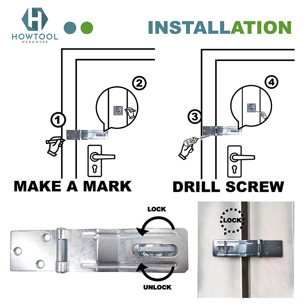 Hasp And Swivel Staple,6 Inch,Stable And Durable Buy Safety Hasp