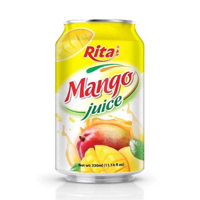 High Quality Vietnam Tropical 330ml Canned Mango Juice Drink Health Can with Pulp Customize Cojo