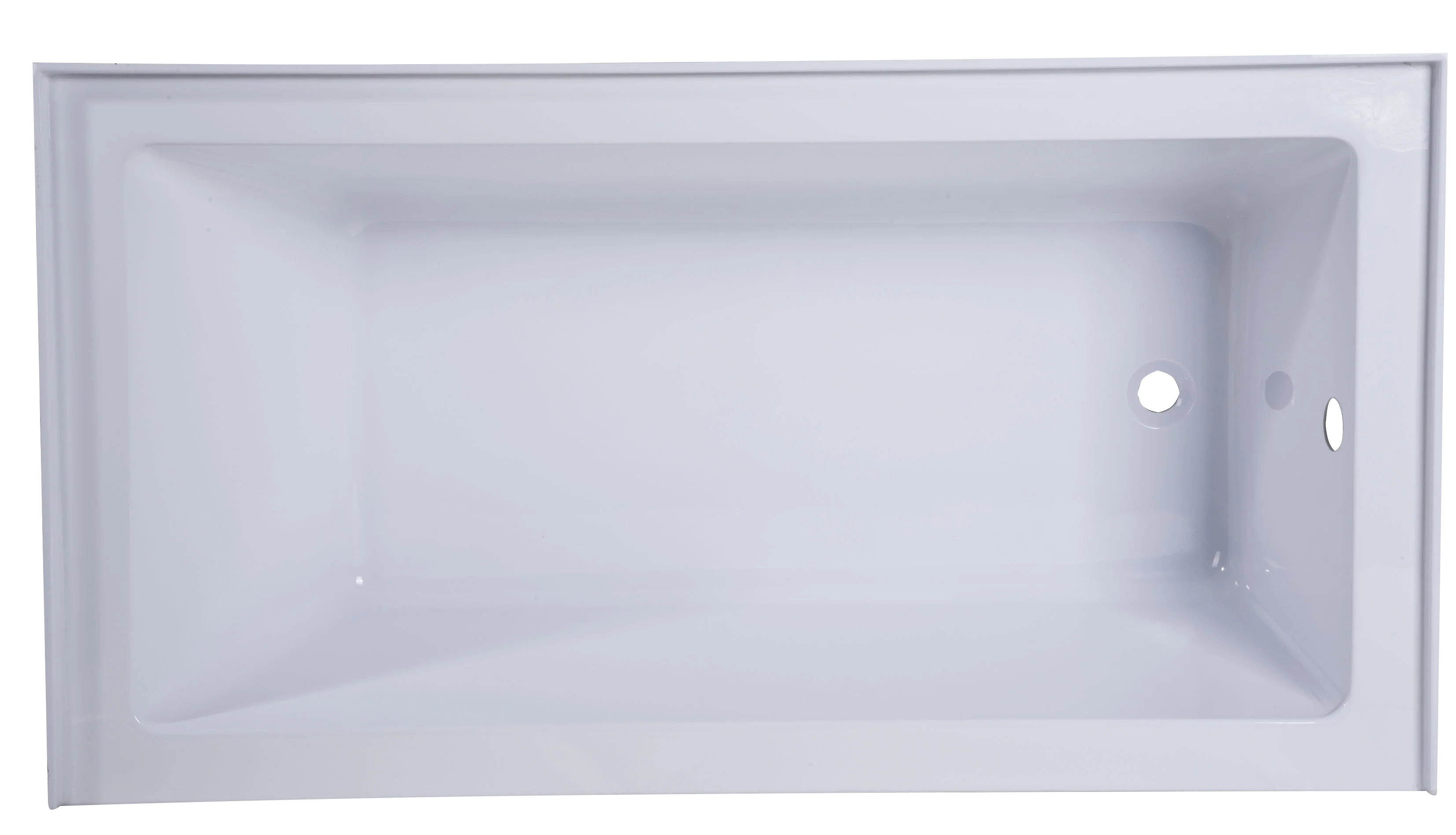 White Acrylic Bath Tub For Residential Bathrooms By Tasoro Right Side