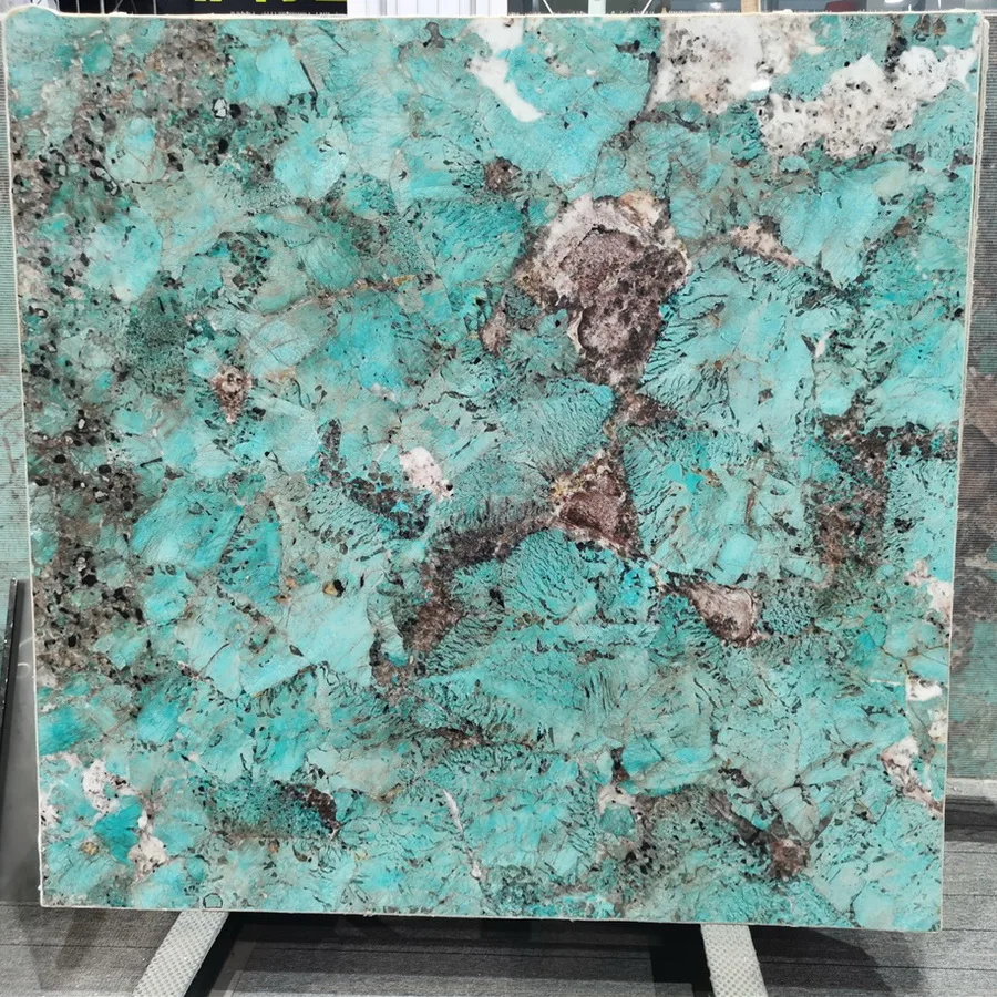 Good Price Luxurious Amazonite Green Quartzite Polished Green Granite Slabs for High-end Villa