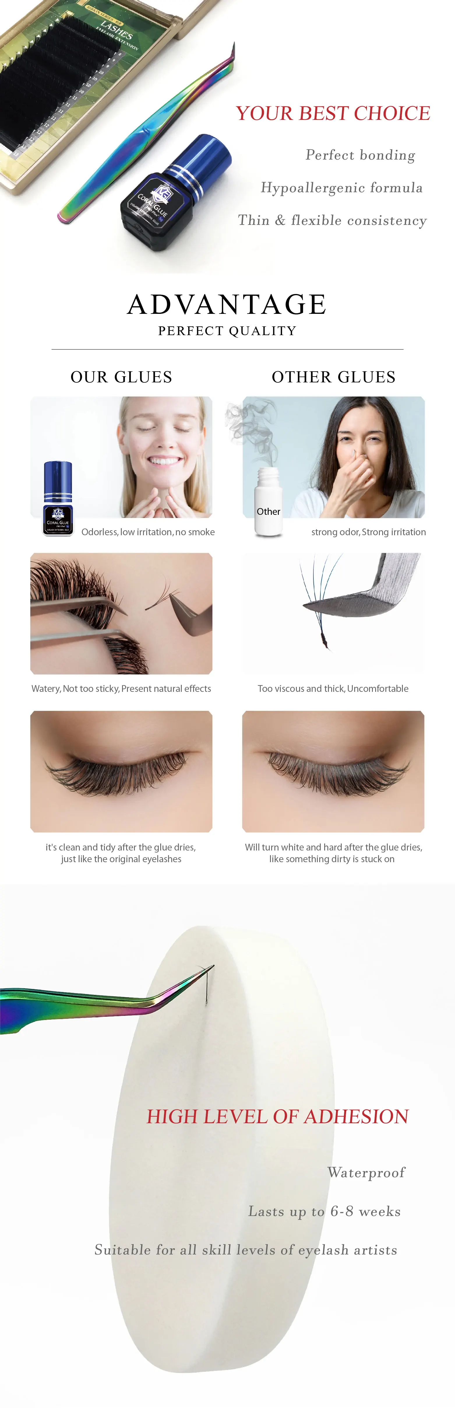 1404 Eyelash Extension Waterproof Oem Formaldehyde Free Professional Eyelash Glue Buy 23 Sec