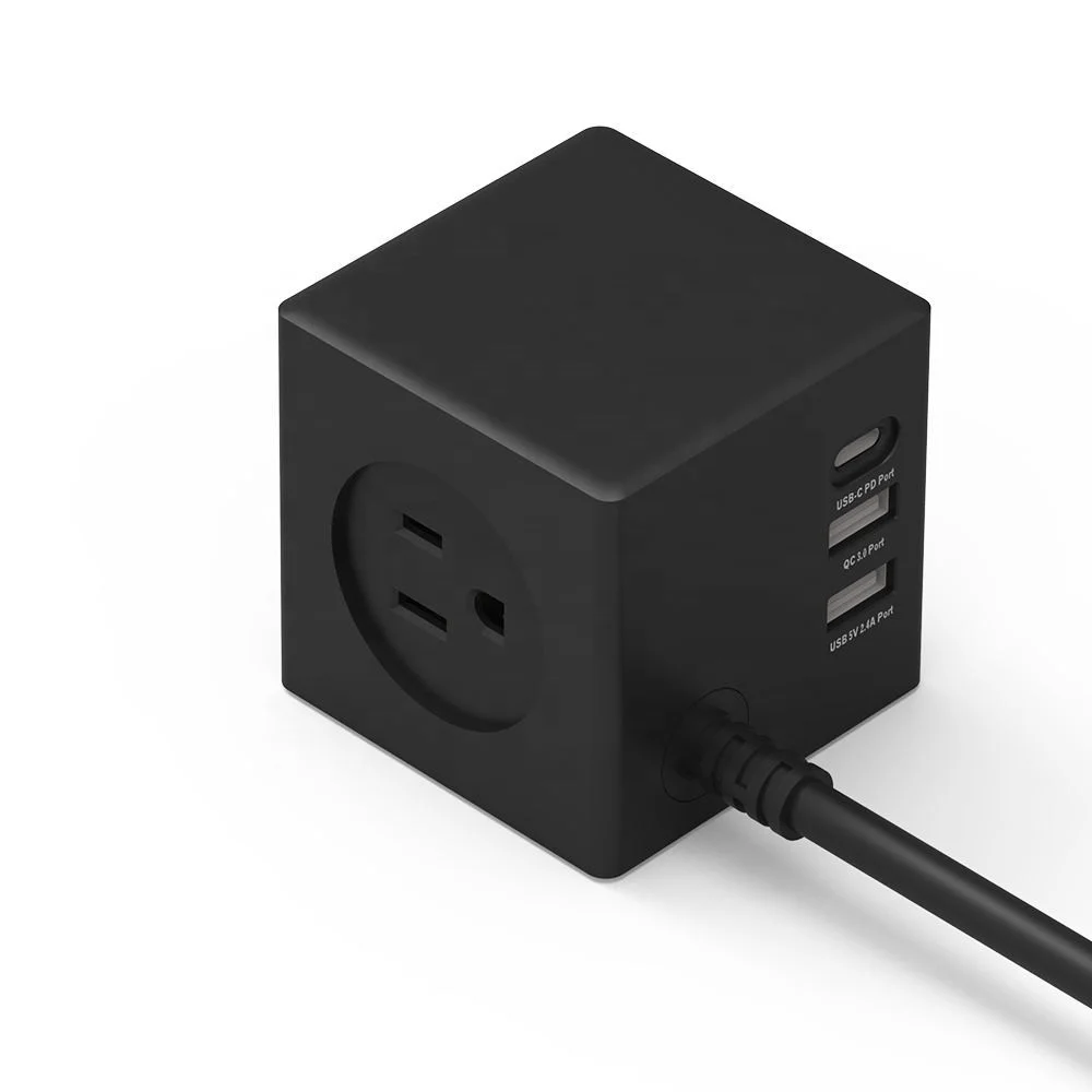 Лидер продаж сетевой куб с 3 USB-портами для дома офиса и