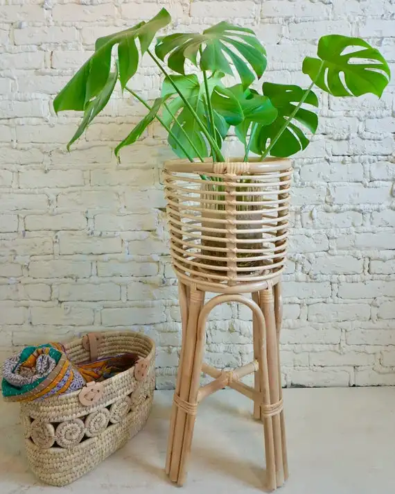 Home Decor Rattan Plant Stand Rattan Planter From Viet Nam Natural