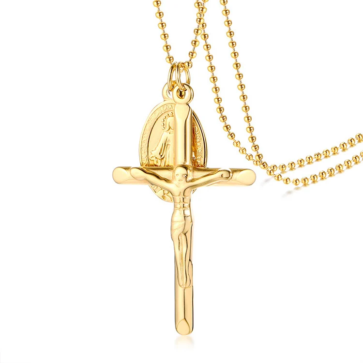 Stainless Steel Religious Jewelry Gold 