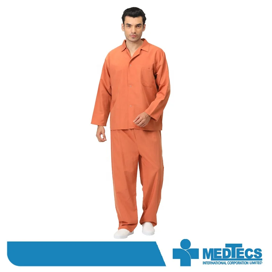 100% Polyester Printed Comfortable Medical Nightwear Patient Pajama