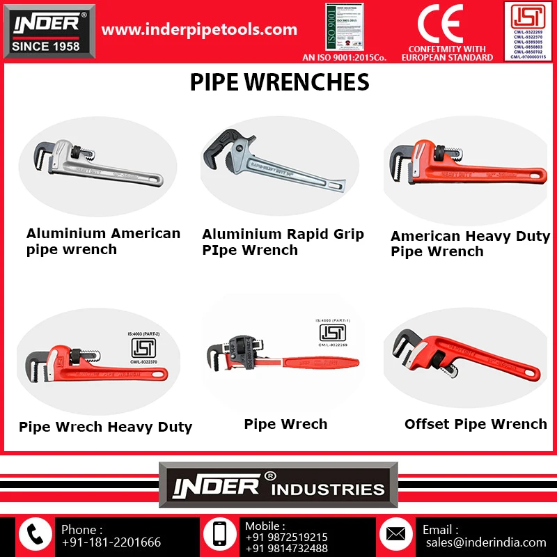 Heavy Duty Pipe Wrench Straight Wrench Manufacturer And Exporter From ...