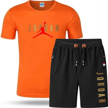 Custom Logo 2022 Short Sleeve Men Clothes Casual Men's Cotton Streetwear T-shirts summer men short sets