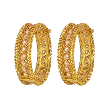 Gold Plated Openable Bangle Antique Jewellery India - 14746