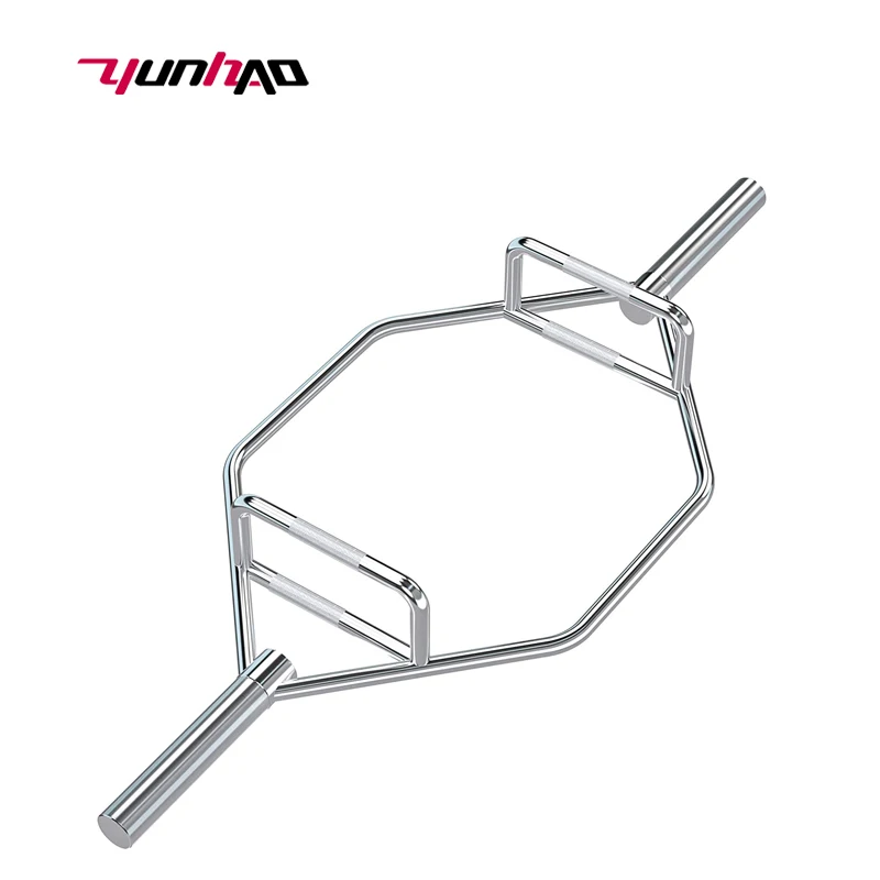 Factory Direct Custom Logo 20KG Chrome or Black Hex Trap Barbell Bar for Squats Deadlifts 700 LB Max Loading