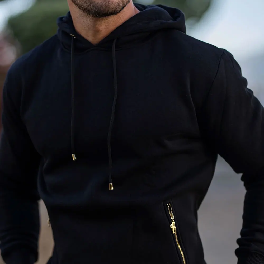 Высокое качество 100% хлопок Пользовательские толстовки для мужчин slim fit худи для бега