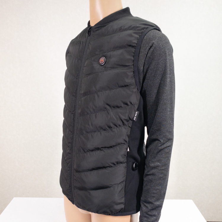 Высококачественный водонепроницаемый ветрозащитный износостойкий тканевый жилет с подогревом из эластичного материала и регулировкой ручки дизайн