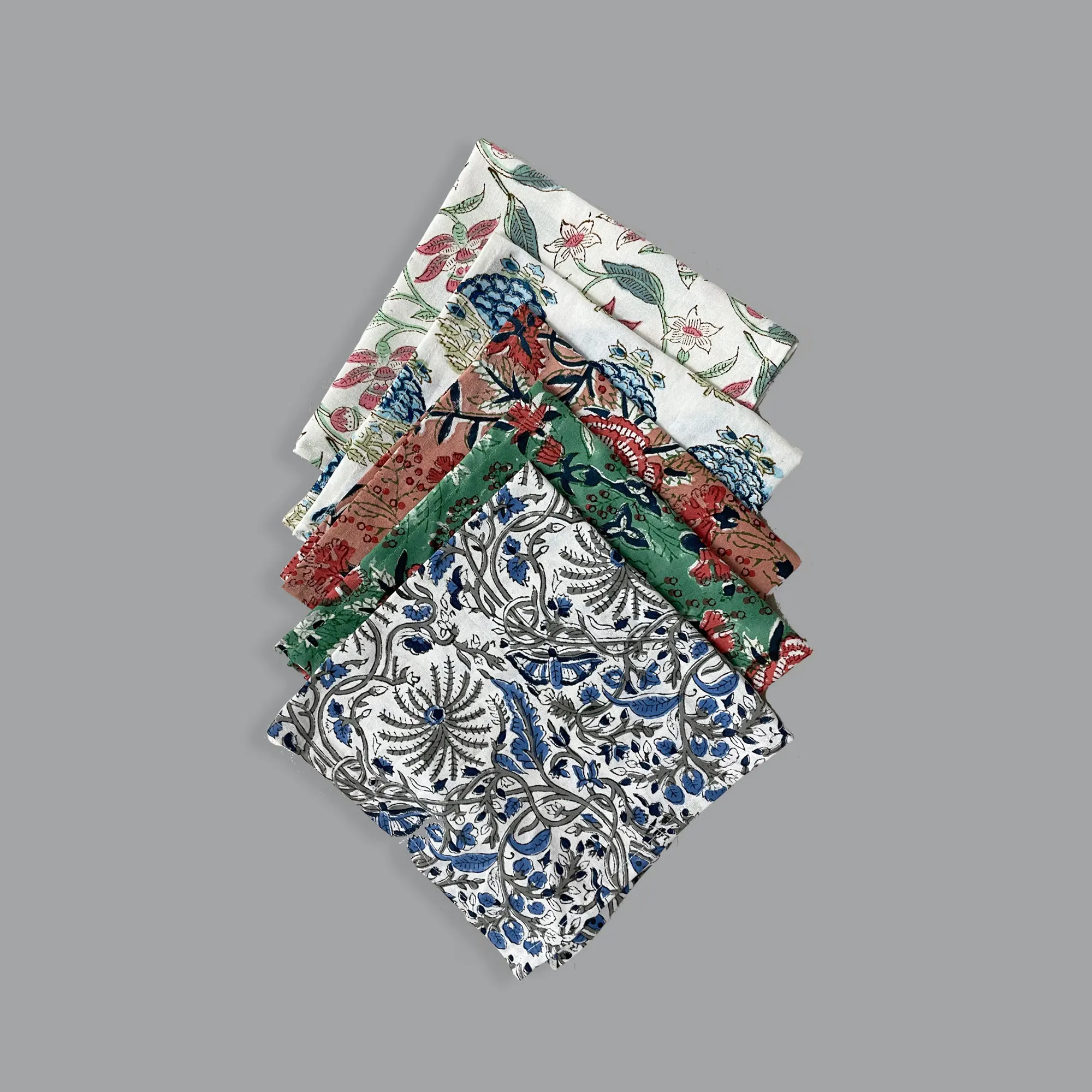 Floral Hand Block Print Indian Cotton Floral Napkin Wholesale Buy