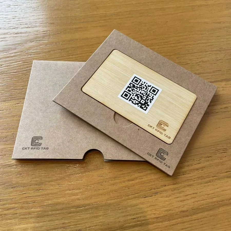 BIGLIETTI DA VISITA RFID NFC NTAG IN LEGNO A COLORI