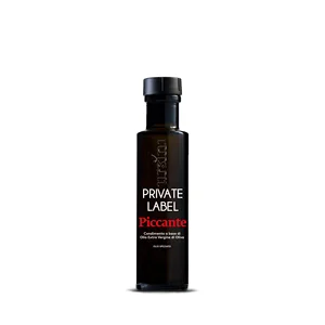Private Label OEM Fresh Italian Extra Virgin Olive Oil with Spicy Hot Pepper 100 ml Bottle for Retail