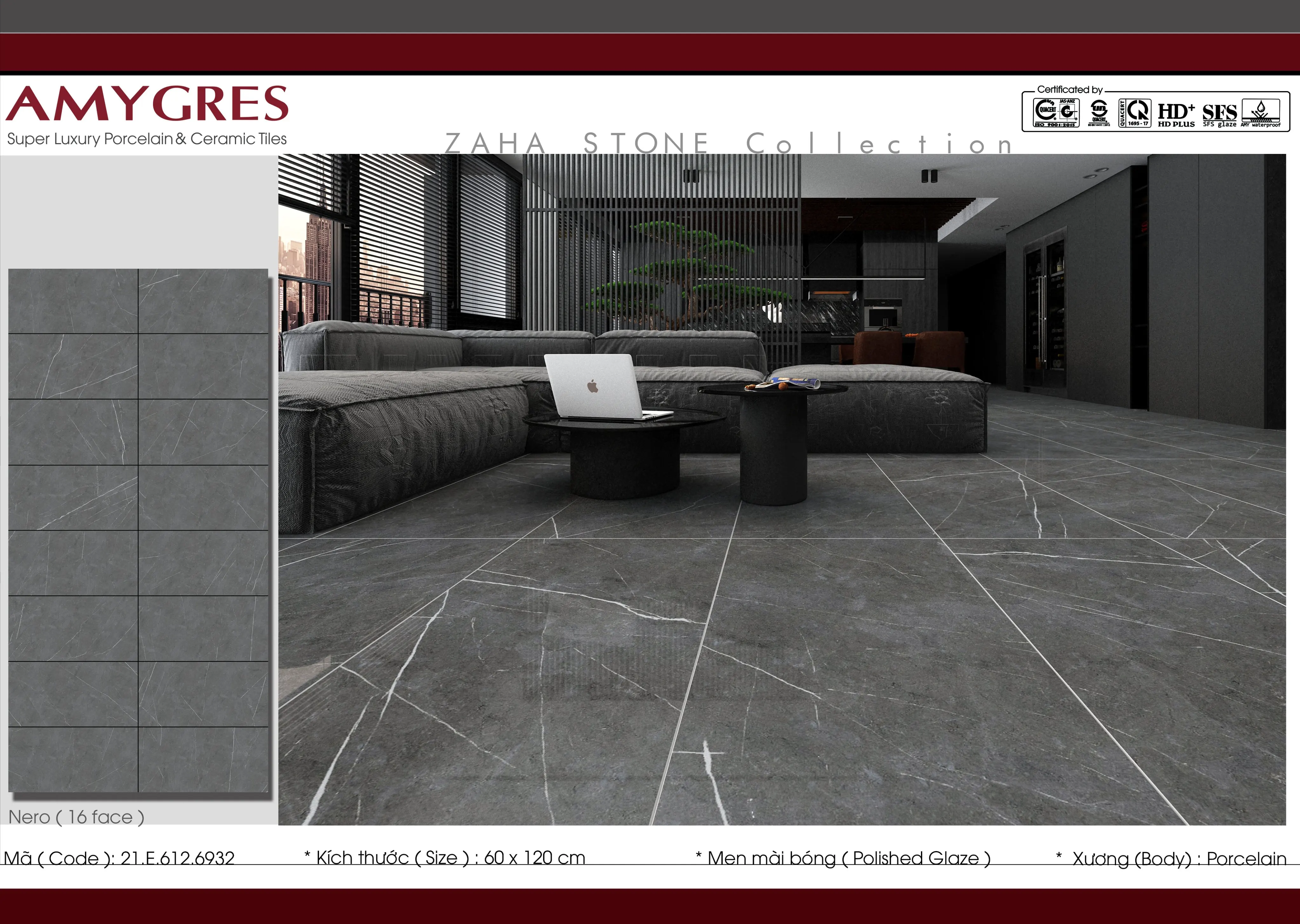 High Quality Floor Tiles 60x120 High Gloss Polished Porcelain Tiles