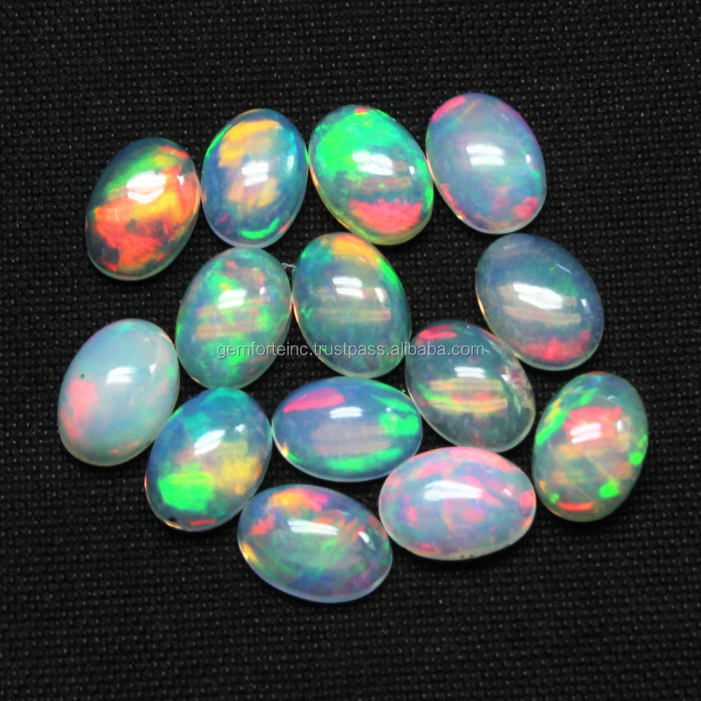 18.2x11.5 MM 5.85 Cts AAA Quality Natural Ethiopian Fire Opal Cabochon Top Welo Multi Fire Opal Pear Shape Multi Color Loose Gemstone