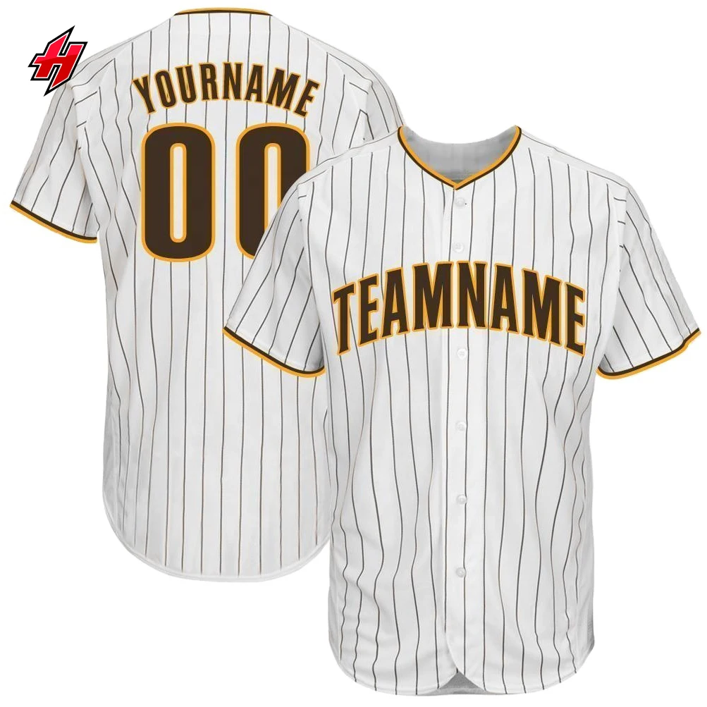 Oem Striped Team Baseball Jersey Men Shirt Custom Print Baseball Uniform Sublimation Baseball 2448