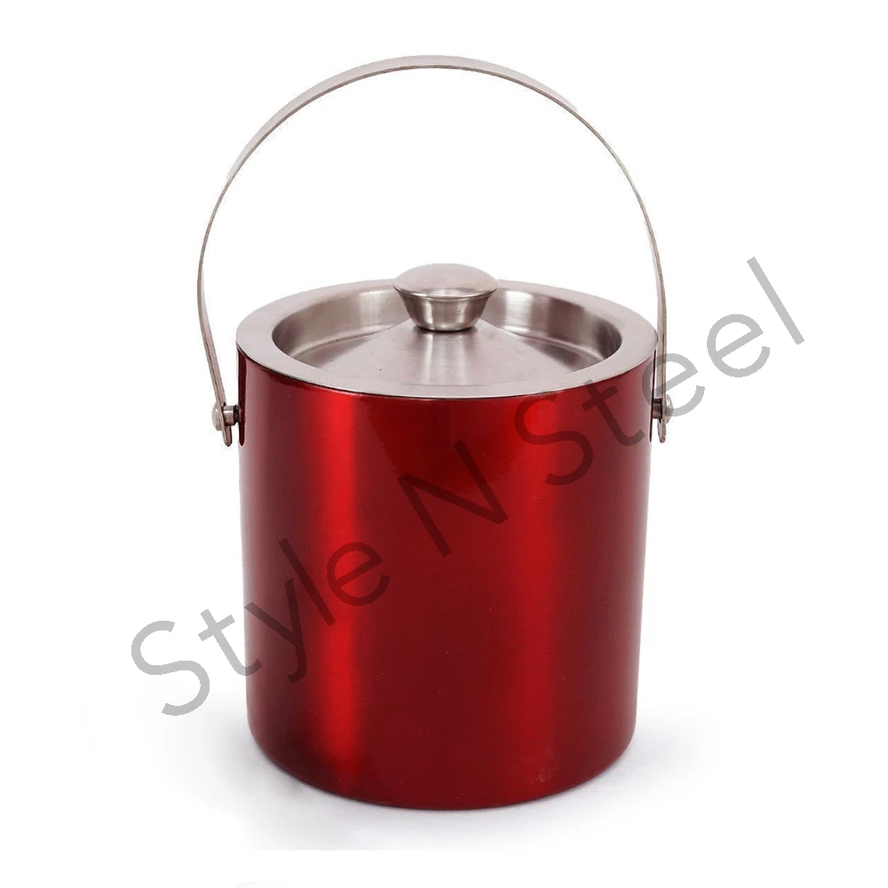Insulated Ice Bucket With Lid For Home Bar Chilling Beer Champagne Wine