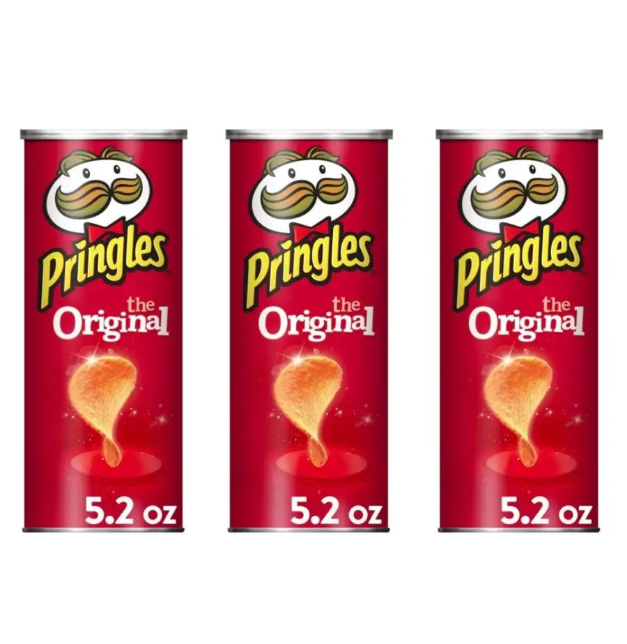 Pringles Original Potato Crisps Chips 5.2 Ounces (pack Of 3 Cans) - Buy 