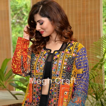 Buy Zarkle Navratri Special Tradiotional Pure Cotton Embroidered Waist Coat  Style Kutchi Koti Jacket For Women (Free Size) (Multicolor-4) at Amazon.in