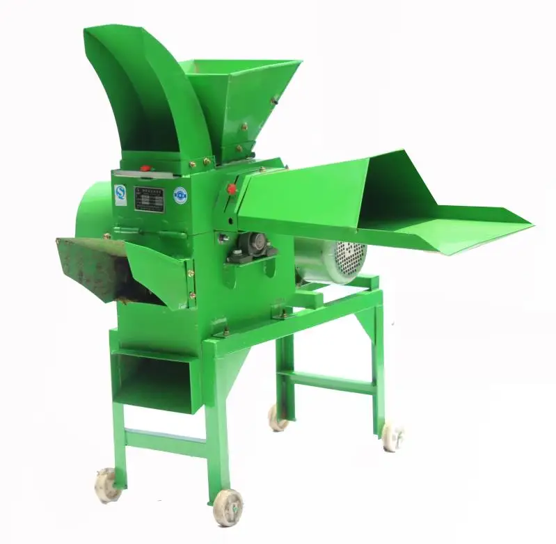 Mini Chaff Straw Crusher Animal Cattle Feed Making Grass Shredder ...