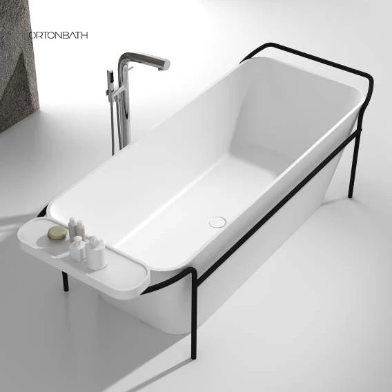 ORTONBATH Small Size Oval Modern Large Adult Bathroom Tub Solid