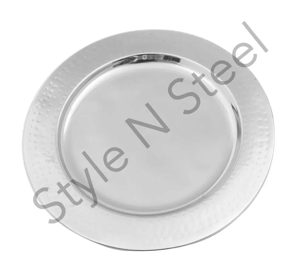 Stainless Steel Plate Charger Wedding Plates Under Dishes Charger Plate