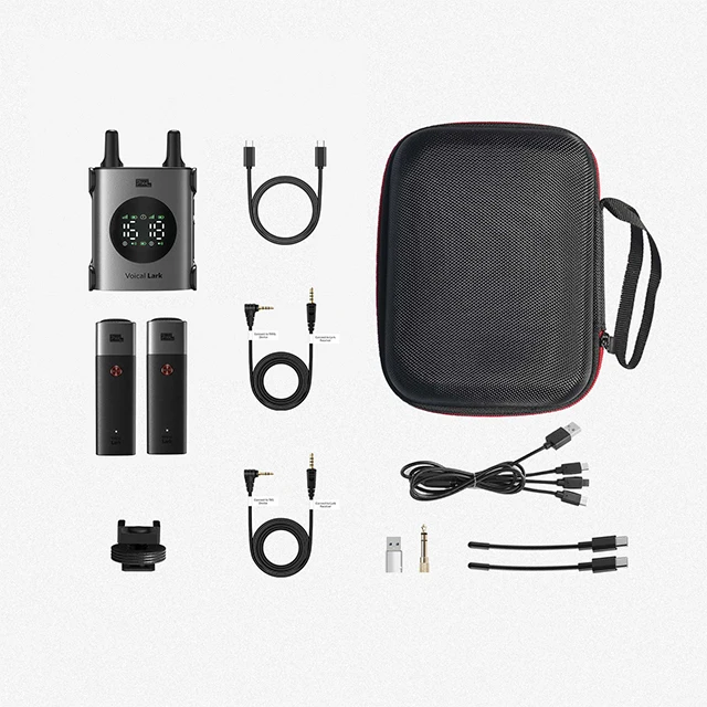 Беспроводной петличный микрофон UHF, 1 передатчик и 2 приемника, совместимые со смартфоном, DSLR, интервью