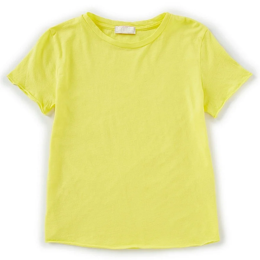 plain yellow t shirt for girls