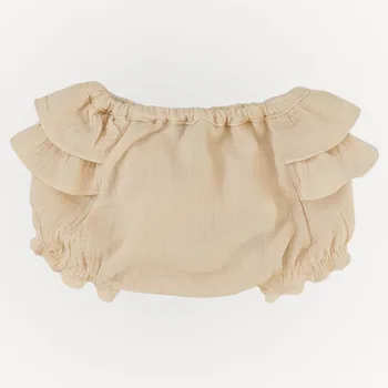 Fashion Organic Cotton Ruffles Gauze Newborn Girls Baby Short Pants ...