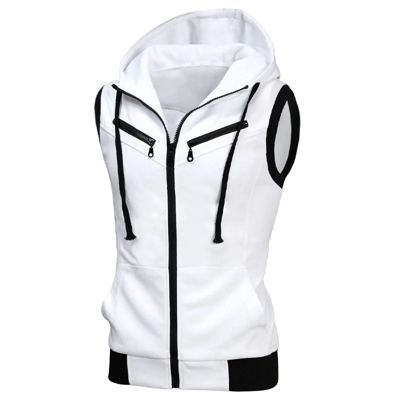 2024 New Men Workout Hooded Tank Tops Sports Bodybuilding Stringer