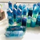 Blue Blue Healing Crystals High Quality Wholesale Reiki Gemstone Wands Crystal Points Blue Fluorite Point For Healing