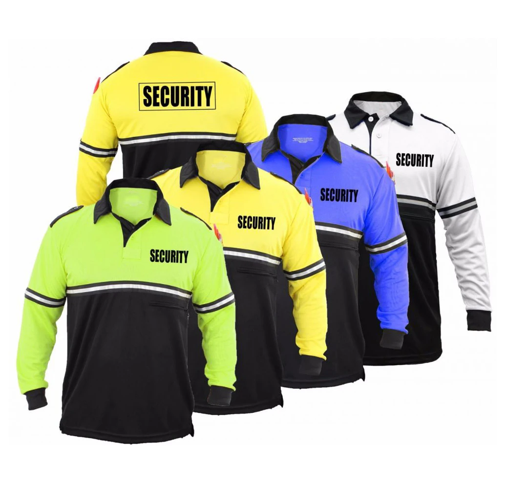 long sleeve security polo shirts